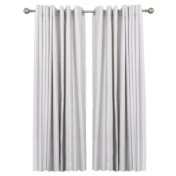 Loft97 D32SN Wall Mounted 3/4 Inch Curtain Rod - Curtain Rods For Windows 28 to 48 Inch, Adjustable Drapery Rods, Satin Nickel Curtain Rods, Bedroom & Living Room Decorative Curtain Rods, Tapestry Poles (Satin Nickel, 28"-48")