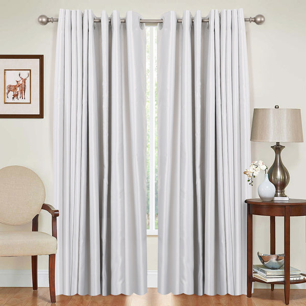 Loft97 D32SN Wall Mounted 3/4 Inch Curtain Rod - Curtain Rods For Windows 28 to 48 Inch, Adjustable Drapery Rods, Satin Nickel Curtain Rods, Bedroom & Living Room Decorative Curtain Rods, Tapestry Poles (Satin Nickel, 28"-48")