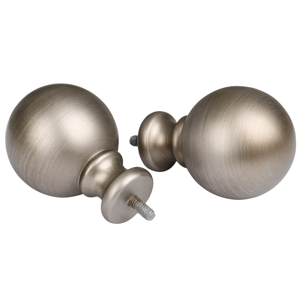 Loft97 D32SN Wall Mounted 3/4 Inch Curtain Rod - Curtain Rods For Windows 28 to 48 Inch, Adjustable Drapery Rods, Satin Nickel Curtain Rods, Bedroom & Living Room Decorative Curtain Rods, Tapestry Poles (Satin Nickel, 28"-48")