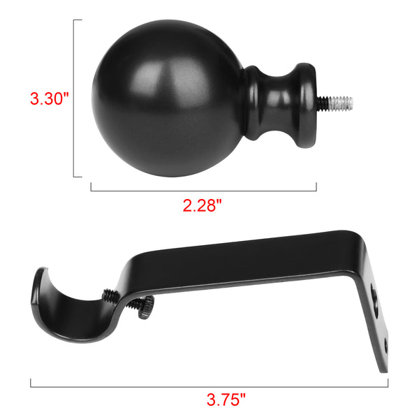 Loft97 D32XX Wall Mounted 3/4 Inch Curtain Rod - Curtain Rods For Windows, Adjustable Drapery Rods, Curtain Rods, Bedroom & Living Room Decorative Curtain Rods, Tapestry Poles