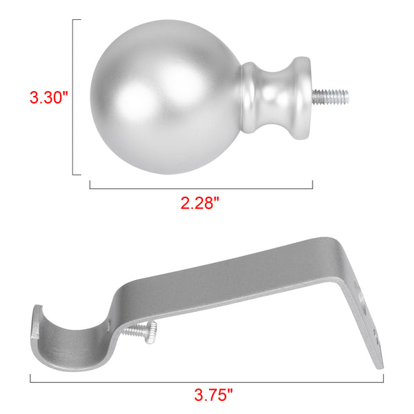 Loft97 D34XX Wall Mounted 3/4 Inch Curtain Rod - Curtain Rods For Windows, Adjustable Drapery Rods, Curtain Rods, Bedroom & Living Room Decorative Curtain Rods, Tapestry Poles