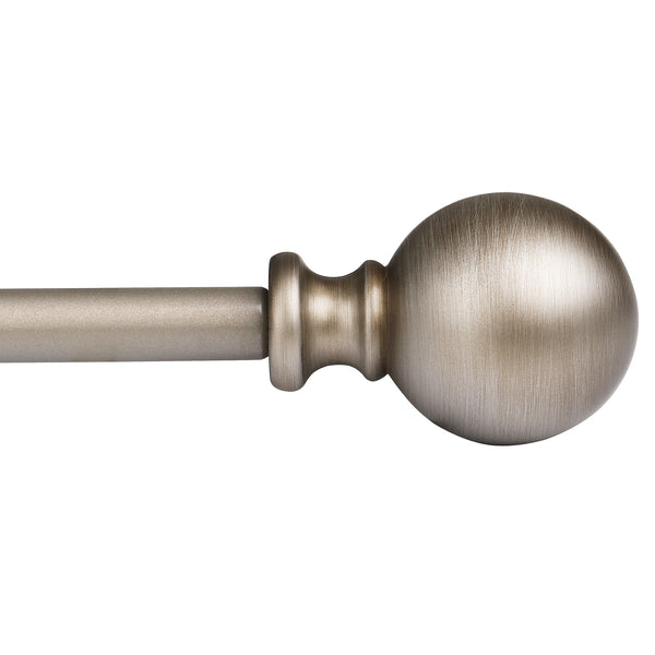 Loft97 D34SN Wall Mounted 3/4 Inch Curtain Rod - Curtain Rods For Windows 48 to 86 Inch, Adjustable Drapery Rods, Satin Nickel Curtain Rods, Bedroom & Living Room Decorative Curtain Rods, Tapestry Poles (Satin Nickel, 48"-86")