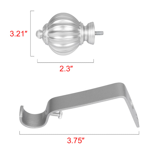 Loft97 D44XX Wall Mounted 3/4 Inch Curtain Rod - Curtain Rods For Windows 48 to 86 Inch, Adjustable Drapery Rods, Curtain Rods, Bedroom & Living Room Decorative Curtain Rods, Tapestry Poles 48"-86"