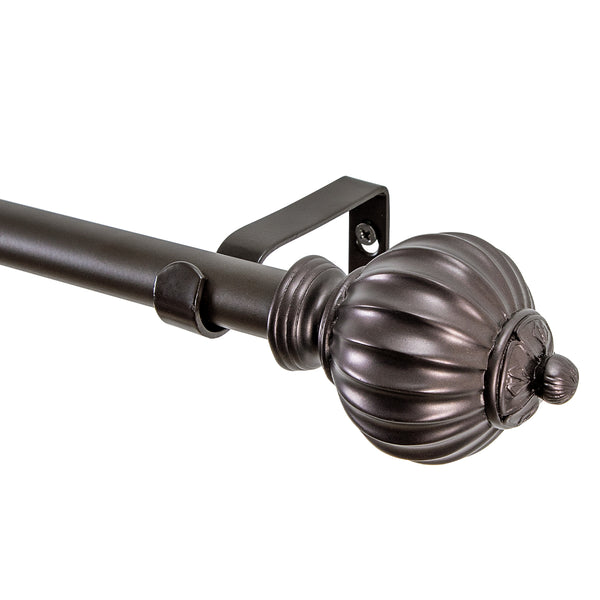 Loft97 D44XX Wall Mounted 3/4 Inch Curtain Rod - Curtain Rods For Windows 48 to 86 Inch, Adjustable Drapery Rods, Curtain Rods, Bedroom & Living Room Decorative Curtain Rods, Tapestry Poles 48"-86"