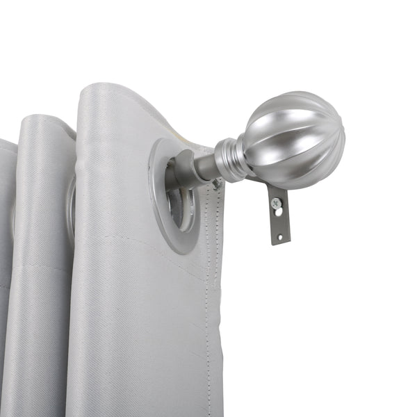 Loft97 D54N Wall Mounted 3/4 Inch Curtain Rod - Curtain Rods For Windows 48 to 86 Inch, Adjustable Drapery Rods, Nickel Curtain Rods, Bedroom & Living Room Decorative Curtain Rods, Tapestry Poles (Nickel, 48"-86")