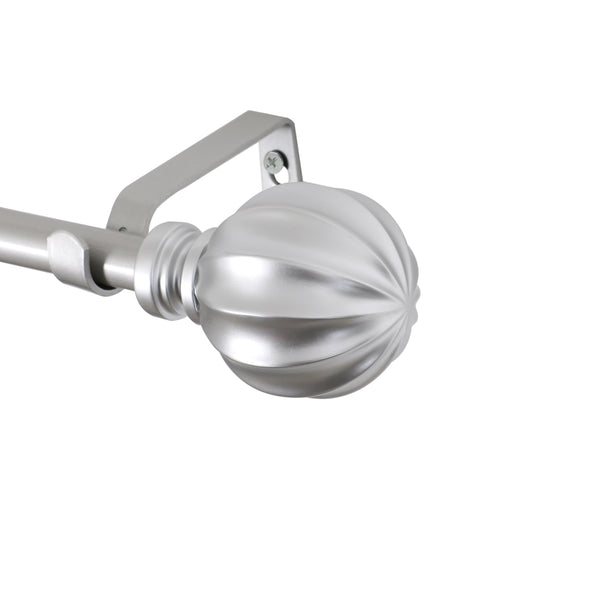 Loft97 D54N Wall Mounted 3/4 Inch Curtain Rod - Curtain Rods For Windows 48 to 86 Inch, Adjustable Drapery Rods, Nickel Curtain Rods, Bedroom & Living Room Decorative Curtain Rods, Tapestry Poles (Nickel, 48"-86")