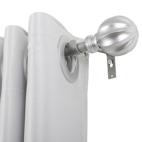 Loft97 D58N Wall Mounted 3/4 Inch Curtain Rod - Curtain Rods For Windows 86 to 120 Inch, Adjustable Drapery Rods, Nickel Curtain Rods, Bedroom & Living Room Decorative Curtain Rods, Tapestry Poles (Nickel, 86"-120")