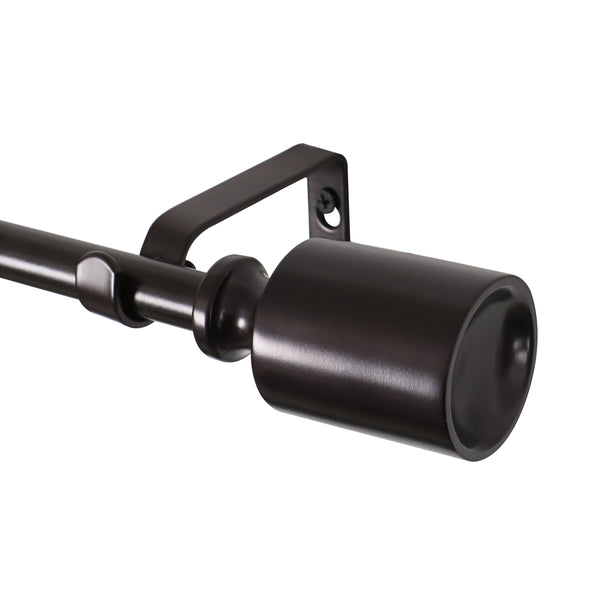 Loft97 D72RB Wall Mounted 3/4 Inch Curtain Rod - Curtain Rods For Windows 28 to 48 Inch, Adjustable Drapery Rods, Oil rubbed bronze Curtain Rods, Bedroom & Living Room Decorative Curtain Rods, Tapestry Poles (Oil rubbed bronze, 28"-48")