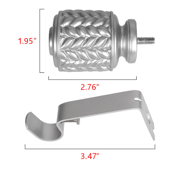 LOFT97 D8XX Wall Mounted 3/4 Inch 3/4 Inch Curtain Rod - Curtain Rods For Windows, Adjustable Drapery Rods, Curtain Rods, Bedroom & Living Room Decorative Curtain Rods, Tapestry Poles