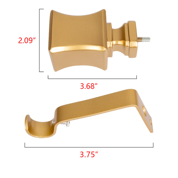 LOT97 D9XX Wall Mounted 3/4 Inch Curtain Rod - Curtain Rods For Windows, Adjustable Drapery Rods, Curtain Rods, Bedroom & Living Room Decorative Curtain Rods, Tapestry Poles