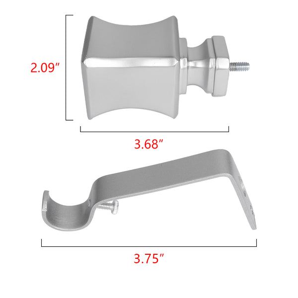 LOT97 D9XX Wall Mounted 3/4 Inch Curtain Rod - Curtain Rods For Windows, Adjustable Drapery Rods, Curtain Rods, Bedroom & Living Room Decorative Curtain Rods, Tapestry Poles