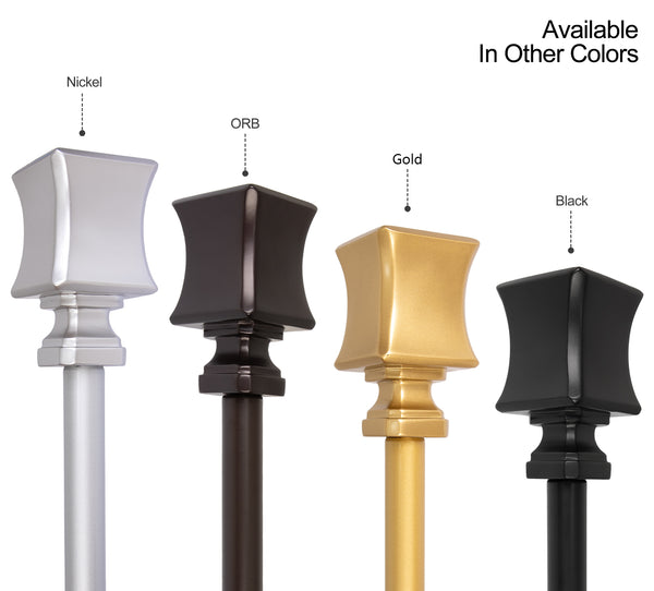 LOT97 D9XX Wall Mounted 3/4 Inch Curtain Rod - Curtain Rods For Windows, Adjustable Drapery Rods, Curtain Rods, Bedroom & Living Room Decorative Curtain Rods, Tapestry Poles