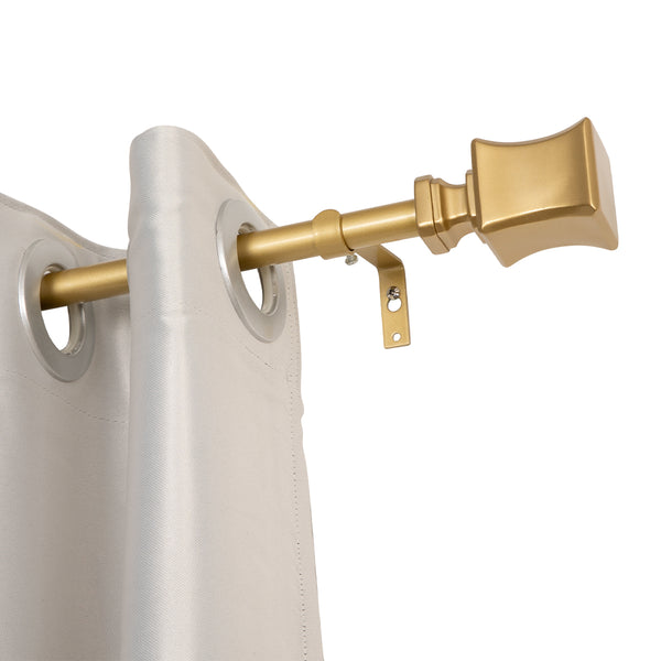 LOT97 D9XX Wall Mounted 3/4 Inch Curtain Rod - Curtain Rods For Windows, Adjustable Drapery Rods, Curtain Rods, Bedroom & Living Room Decorative Curtain Rods, Tapestry Poles