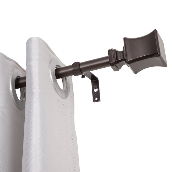 LOT97 D9XX Wall Mounted 3/4 Inch Curtain Rod - Curtain Rods For Windows, Adjustable Drapery Rods, Curtain Rods, Bedroom & Living Room Decorative Curtain Rods, Tapestry Poles