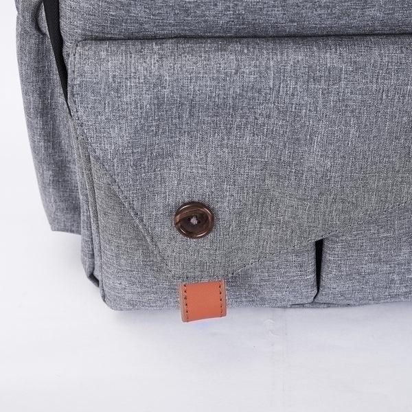 Loft97 Waterproof Baby Diaper Bag with Changing Mat, Pockets, and Stroller Straps, Gray