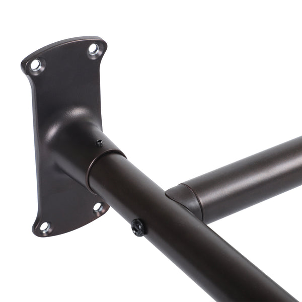 Loft97 DR1XX Rustproof Wall Mounted Aluminum D-shape Shower Rod With Ceiling Support for Freestanding Tubs, 60 Inch Large Size by 25 Inch