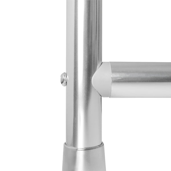 Loft97 DR1XX Rustproof Wall Mounted Aluminum D-shape Shower Rod With Ceiling Support for Freestanding Tubs, 60 Inch Large Size by 25 Inch