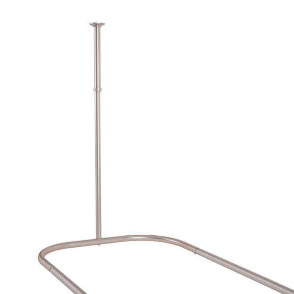 Loft97 HP1XX & HP2XX Rustproof Wall Mounted Aluminum Hoop Shower Rod With Ceiling Support for Clawfoot Tub, 54 Inch Extra Large Size by 26 Inch