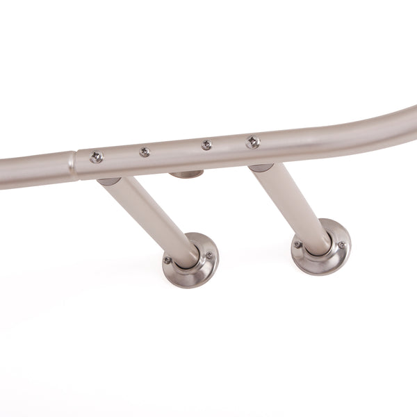 Loft97 HP1XX & HP2XX Rustproof Wall Mounted Aluminum Hoop Shower Rod With Ceiling Support for Clawfoot Tub, 54 Inch Extra Large Size by 26 Inch