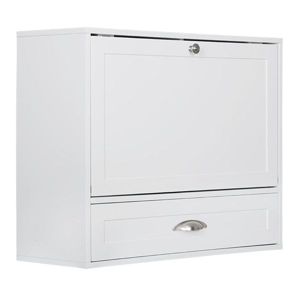 Loft97 FT73WW Space Saving Wall Mount Laptop Desk, White