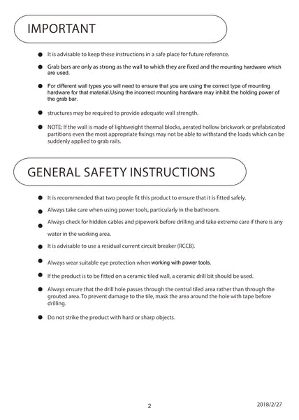 Loft97 GB16SS Decorative Shower Safety Grab Bar, 16", Polished Stainless Steel