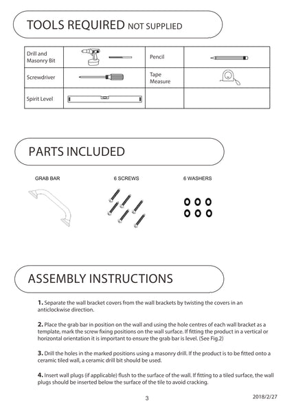 Loft97 GB24RB Decorative Shower Grab Bar - 24" Oil Rubbed Bronze Bathroom Grab Bars for Seniors - Non-Slip Bathroom and Household Handicap Safety Bar, Bathroom Bars for Elderly, Wall Handle Secure Grip, & Home Care Accessories
