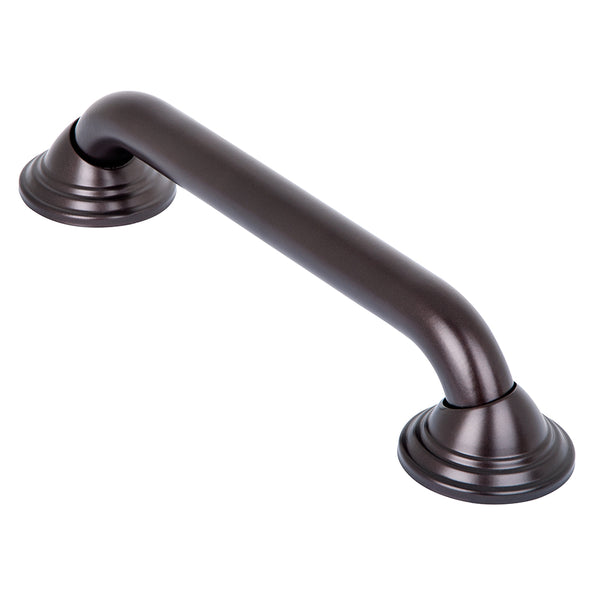 Loft97 GB12RB Decorative Shower Grab Bar - 12" Oil Rubbed Bronze Bathroom Grab Bars for Seniors - Non-Slip Bathroom and Household Handicap Safety Bar, Bathroom Bars for Elderly, Wall Handle Secure Grip, & Home Care Accessories