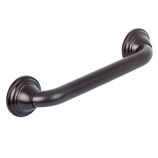 Loft97 GB12RB Decorative Shower Grab Bar - 12" Oil Rubbed Bronze Bathroom Grab Bars for Seniors - Non-Slip Bathroom and Household Handicap Safety Bar, Bathroom Bars for Elderly, Wall Handle Secure Grip, & Home Care Accessories