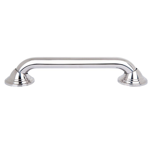 Loft97 GB12SS Decorative Shower Grab Bar - 12", Polished Stainless Steel Bathroom Grab Bars for Seniors - Non-Slip Bathroom and Household Handicap Safety Bar, Bathroom Bars for Elderly, Wall Handle Secure Grip, & Home Care Accessories