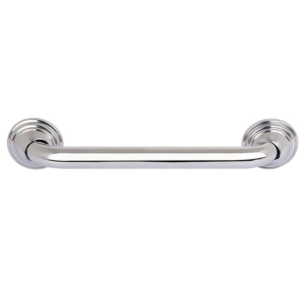 Loft97 GB12SS Decorative Shower Grab Bar - 12", Polished Stainless Steel Bathroom Grab Bars for Seniors - Non-Slip Bathroom and Household Handicap Safety Bar, Bathroom Bars for Elderly, Wall Handle Secure Grip, & Home Care Accessories