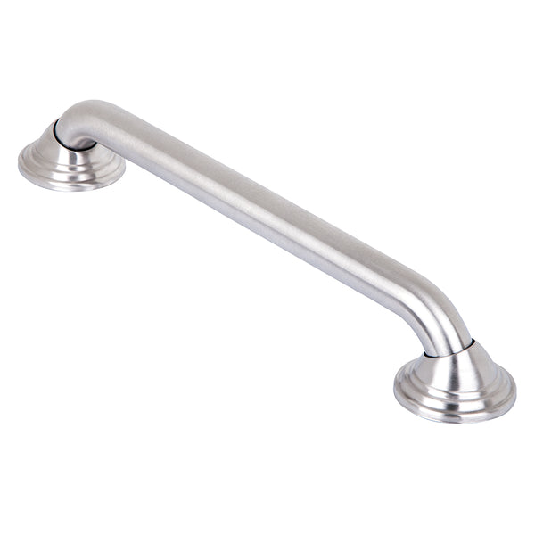 Loft97 GB16BN Decorative Shower Grab Bar - 16" Brushed Nickel Bathroom Grab Bars for Seniors - Non-Slip Bathroom and Household Handicap Safety Bar, Bathroom Bars for Elderly, Wall Handle Secure Grip, & Home Care Accessories