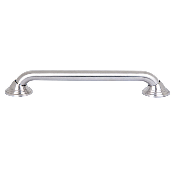 Loft97 GB16BN Decorative Shower Grab Bar - 16" Brushed Nickel Bathroom Grab Bars for Seniors - Non-Slip Bathroom and Household Handicap Safety Bar, Bathroom Bars for Elderly, Wall Handle Secure Grip, & Home Care Accessories