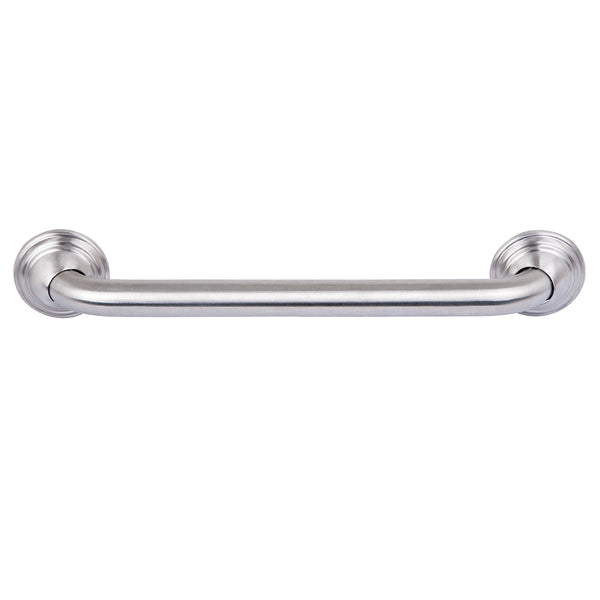 Loft97 GB16BN Decorative Shower Grab Bar - 16" Brushed Nickel Bathroom Grab Bars for Seniors - Non-Slip Bathroom and Household Handicap Safety Bar, Bathroom Bars for Elderly, Wall Handle Secure Grip, & Home Care Accessories