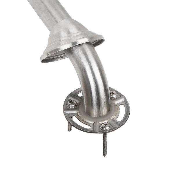 Loft97 GB16BN Decorative Shower Grab Bar - 16" Brushed Nickel Bathroom Grab Bars for Seniors - Non-Slip Bathroom and Household Handicap Safety Bar, Bathroom Bars for Elderly, Wall Handle Secure Grip, & Home Care Accessories