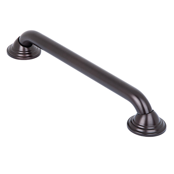 Loft97 GB16RB Decorative Shower Grab Bar - 16" Oil Rubbed Bronze Bathroom Grab Bars for Seniors - Non-Slip Bathroom and Household Handicap Safety Bar, Bathroom Bars for Elderly, Wall Handle Secure Grip, & Home Care Accessories