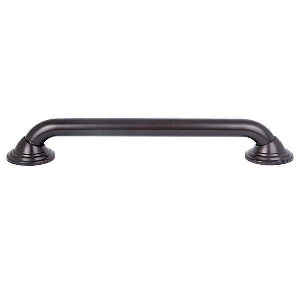 Loft97 GB16RB Decorative Shower Grab Bar - 16" Oil Rubbed Bronze Bathroom Grab Bars for Seniors - Non-Slip Bathroom and Household Handicap Safety Bar, Bathroom Bars for Elderly, Wall Handle Secure Grip, & Home Care Accessories