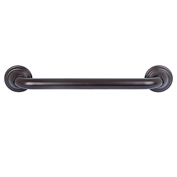 Loft97 GB16RB Decorative Shower Grab Bar - 16" Oil Rubbed Bronze Bathroom Grab Bars for Seniors - Non-Slip Bathroom and Household Handicap Safety Bar, Bathroom Bars for Elderly, Wall Handle Secure Grip, & Home Care Accessories