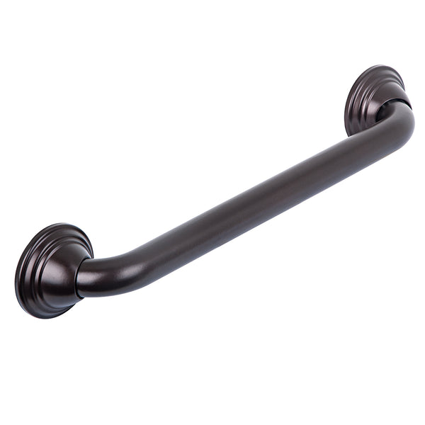 Loft97 GB16RB Decorative Shower Grab Bar - 16" Oil Rubbed Bronze Bathroom Grab Bars for Seniors - Non-Slip Bathroom and Household Handicap Safety Bar, Bathroom Bars for Elderly, Wall Handle Secure Grip, & Home Care Accessories
