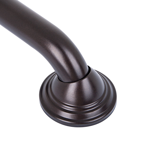 Loft97 GB16RB Decorative Shower Grab Bar - 16" Oil Rubbed Bronze Bathroom Grab Bars for Seniors - Non-Slip Bathroom and Household Handicap Safety Bar, Bathroom Bars for Elderly, Wall Handle Secure Grip, & Home Care Accessories