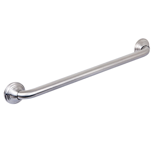 Loft97 GB24BN Decorative Shower Grab Bar - 24" Brushed Nickel Bathroom Grab Bars for Seniors - Non-Slip Bathroom and Household Handicap Safety Bar, Bathroom Bars for Elderly, Wall Handle Secure Grip, & Home Care Accessories
