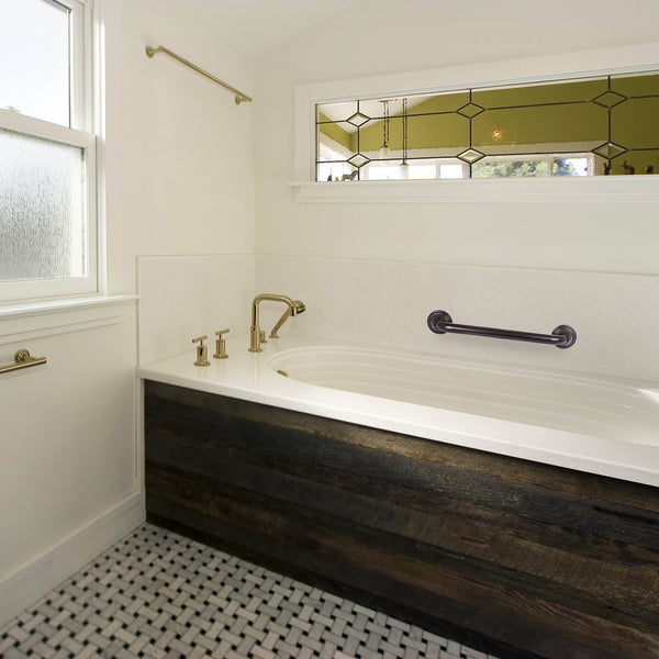 Loft97 GB24RB Decorative Shower Grab Bar - 24" Oil Rubbed Bronze Bathroom Grab Bars for Seniors - Non-Slip Bathroom and Household Handicap Safety Bar, Bathroom Bars for Elderly, Wall Handle Secure Grip, & Home Care Accessories