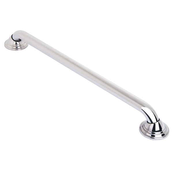 Loft97 GB24SS Decorative Shower Grab Bar - 24", Polished Stainless Steel Bathroom Grab Bars for Seniors - Non-Slip Bathroom and Household Handicap Safety Bar, Bathroom Bars for Elderly, Wall Handle Secure Grip, & Home Care Accessories