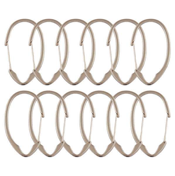 Loft97 HK10XX Shower Hooks - Shower Curtain Rings for Bathroom - Rust Proof Shower Curtain Hooks for Shower Curtain or Liner - Set of 12