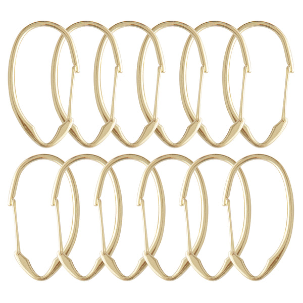 Loft97 HK10XX Shower Hooks - Shower Curtain Rings for Bathroom - Rust Proof Shower Curtain Hooks for Shower Curtain or Liner - Set of 12