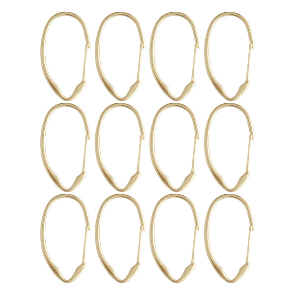 Loft97 HK10XX Shower Hooks - Shower Curtain Rings for Bathroom - Rust Proof Shower Curtain Hooks for Shower Curtain or Liner - Set of 12