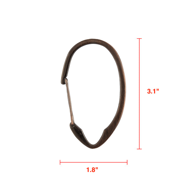 Loft97 HK10XX Shower Hooks - Shower Curtain Rings for Bathroom - Rust Proof Shower Curtain Hooks for Shower Curtain or Liner - Set of 12