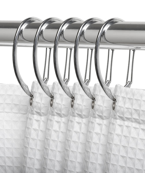 Loft97 HK10XX Shower Hooks - Shower Curtain Rings for Bathroom - Rust Proof Shower Curtain Hooks for Shower Curtain or Liner - Set of 12