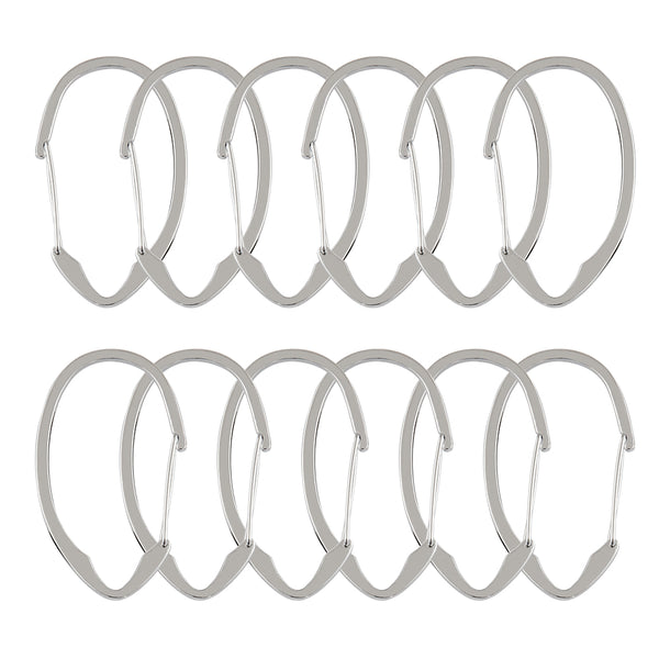 Loft97 HK10XX Shower Hooks - Shower Curtain Rings for Bathroom - Rust Proof Shower Curtain Hooks for Shower Curtain or Liner - Set of 12