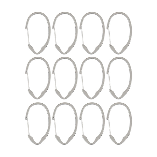 Loft97 HK10XX Shower Hooks - Shower Curtain Rings for Bathroom - Rust Proof Shower Curtain Hooks for Shower Curtain or Liner - Set of 12