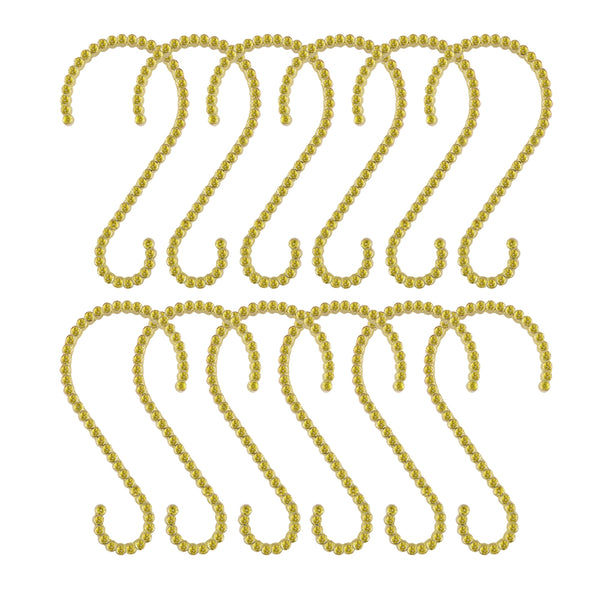 Loft97 HK11XX Shower Rings, Shower Curtain Rings for Bathroom,  Rustproof Zinc Shower Curtain Hooks Rings, S Shaped Hooks for Shower Curtains,  Set of 12